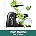Fretta Juicer Machines, 3'' Wide Feed Chute Cold Press Juicer, Extractor de Jugos y Vegetales,High Juice Yield Masticating Juicers,BPA Free,Ideal Gift for Christmas and New Year