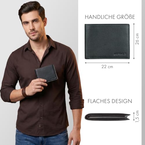 Portefeuille homme cuir véritable extra plat avec protection RFID - 2