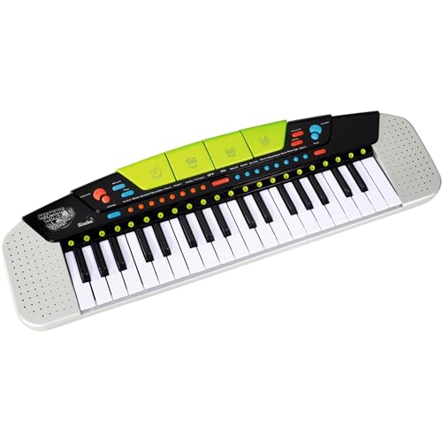 Simba 106835366 - My Music World Keyboard Modern Style, 37 Tasten, 8 Demos,...