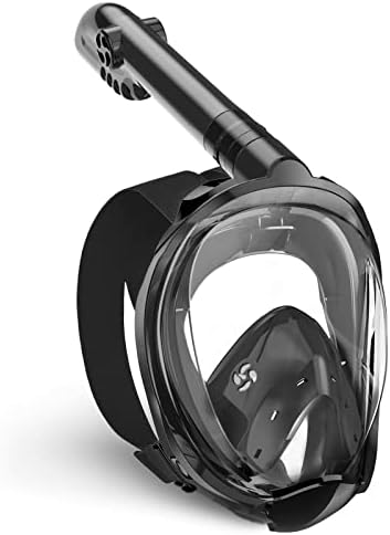 OUSPT Full Face Snorkel Mask, Snorkeling Mask with Detachable Camera Mount,Panoramic 180° View Upgraded Dive Mask with Safety Breathing System,Dry Top Set Anti-Fog Anti-Leak for Adults and Kids