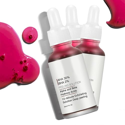 Exfoliante Facial AHA 30% + BHA 2% - Tratamiento para Manchas y Arrugas - Para Todo Tipo de Piel (3 pieza, 30ml)