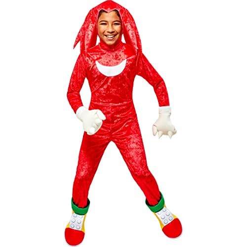 Rubies Disfraz de Sonic The Hedgehog Knuckles para niños y tocado, como se muestra, mediano