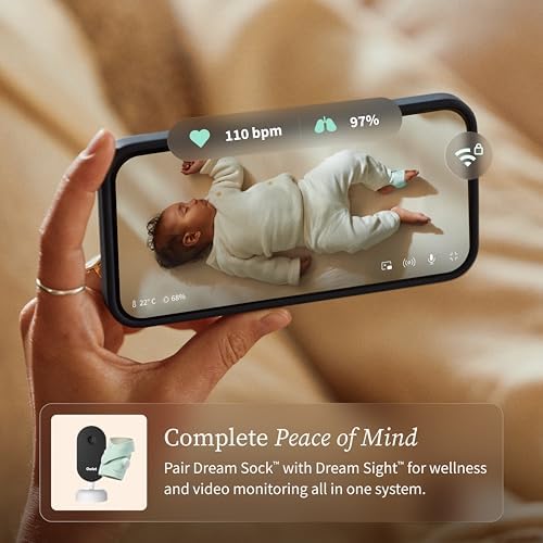Owlet Dream Sock - Smart Baby Monitor - Tracks Average Oxygen O2, Heart Rate, Real-Time Quality Trends and Sleep Routine Recommendations via App | Mint — view 6