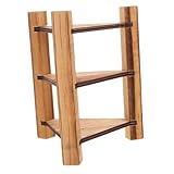 Mehrstufig: das mehrstufige regaldesign bietet reichlich stauraum für spielzeugküchenutensilien und zubehör, puppenhausminiaturen und miniaturmöbel für puppenhäuser