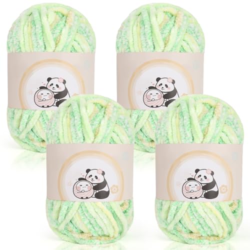 Chenille Yarn for Beginners, Chenille Yarn for Crocheting Animals, Polyester