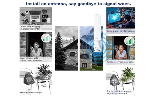 Antenne extérieure 4G 5G omnidirectionnelle pour routeur noir