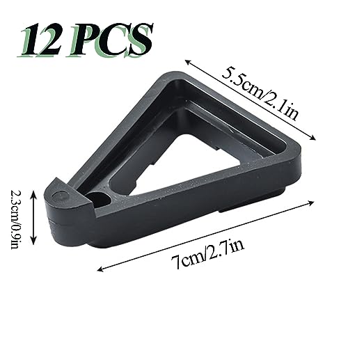 Menmamenma Flower Feet Pots Planters Risers Pot Plastic Triangle Toes Small Invisible Pots for Garden Plants,Indoor Outdoor Gardening Plant Holder (12pcs,Black) - Image 2