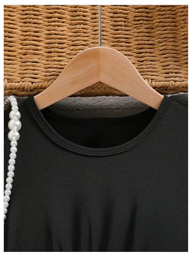 WDIRARA Toddler Girl's Floral Print Ruffle Sleeve Dress Bow Flowy Flared A Line Dresses4