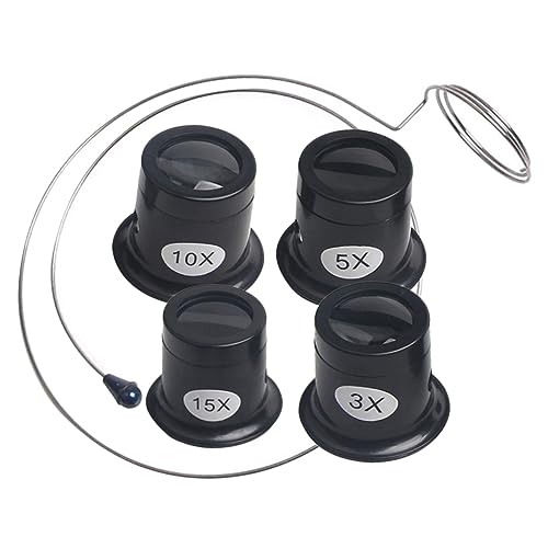 HOMOCONO Watchmaker Loupe Magnifier 2X Magnification Headband Glasses for Glass Repair Jewelry Tools Compact Design for Watch Repair Kit Random Color