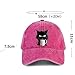 Feral but Fashionable–Cat Hat Edition, Adjustable Frownster Cat Coffee Hat, Grumpy Cats Coffee Cap, Cotton Baseball Cap (US, Alpha, One Size, Black)