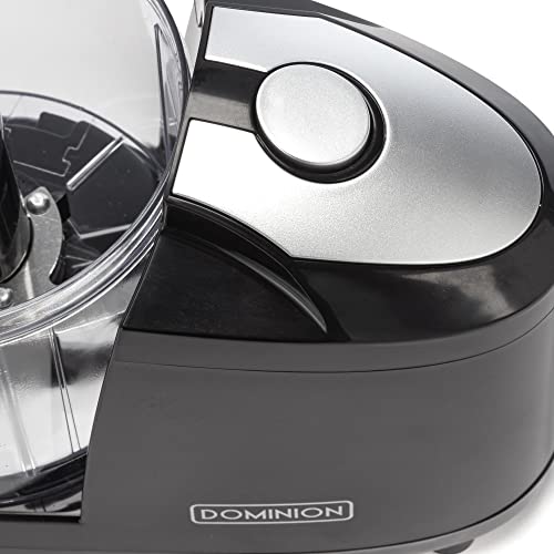 Dominion 1.5 Cup - Electric Mini Food Chopper - Vegetable & Fruit Cutter - Premium Stainless Steel Blades With Safety Lock Cover - One Step/Touch Button - Non-Skid Rubber Feet - Black #TOP1