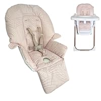 My Babiie MBHC8 Premium Highchair Seat Cover Only with 5-Point Harness - Padded PVC Seat Cover, Easy Clean, Seat Cushion Compatible with My Babiie MBHC8 - Blush Tropical
