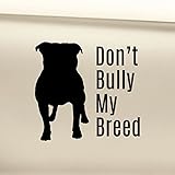 Nashville Decals Pitbull Don't Bully My Breed Vinyl Decal Laptop Car Truck Bumper Window Sticker - Black