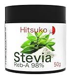 Poudre de Stévia Ultra Concentrée (50g) | RebA 98 Pur à 98% | 470x Plus Sucrant que le Sucre