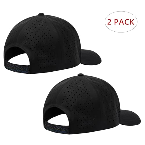 Image of UPF 50+ Performance Water Resistant Baseball Cap Lightweight Breathable Hat Golf Running Boat Hiking for Men Women
