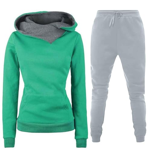 Chándal de mujer con cuello cruzado conjunto monocolor Y2K suave