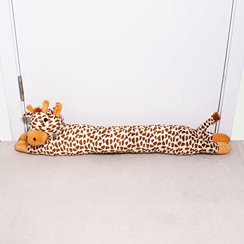 Sanferge 36 Inch 3Lb Heavy Duty Under Door Draft Stopper, Decorative Soundproof Door Draft Blocker, Energy Saving Draft Guard, Giraffe Yellow #TOP6