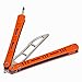 No/Brand CSGO G10 Navajas Herramienta de práctica de Mariposa Plegable con Orificio, Herramientas de Entrenamiento de Acero Inoxidable para Acampar y Caminar,Naranja