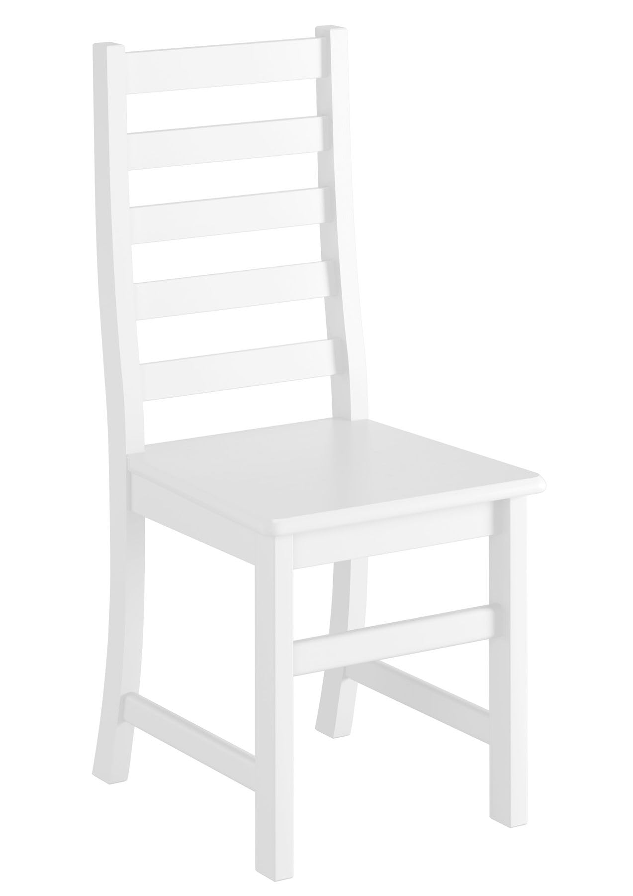 Weißer Schlichter Stuhl Küchenstuhl Massivholzstuhl Esszimmerstuhl Küche, Haushalt & Wohnen