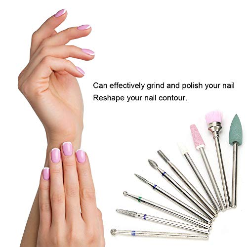 10st Nail Art Slijpkoppen, Manicure Pedicure Nagelboren voor Verwijdering van Dode Huid, Nagelschuren Polijstkoppen Set… - Afbeelding 6
