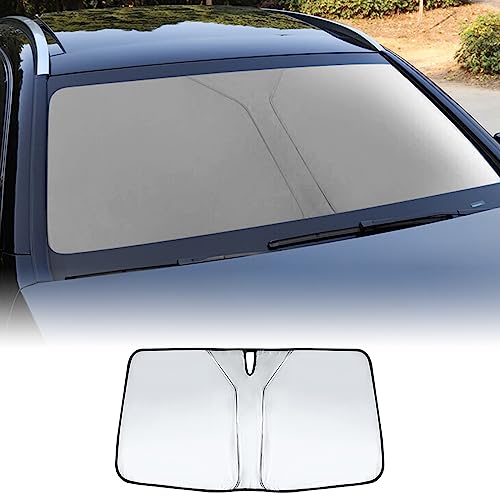 FDAIUN für BMW x1/ix1 u11 2022 2023 Auto Windschutzscheibe Sonnenschutz Frontscheibe Faltbarer Sonnenschirm Blockiert UV-Strahlen Sonnenblende Schutz(Silber)