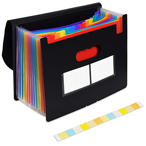 Marte Vanci Organiseur de fichiers extensible avec couvercle - 12 compartiments - Format A4 - Pour la maison ou le bureau Cover