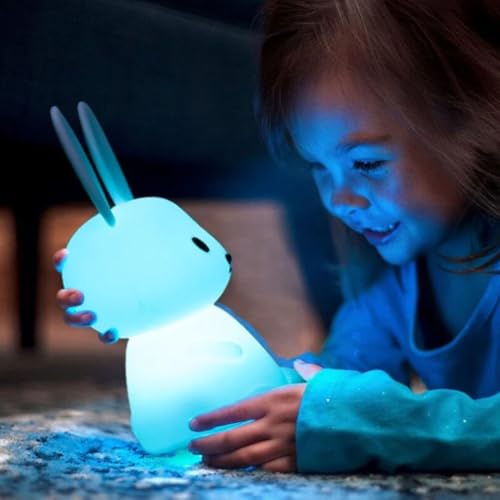 Image of Desidiya Big Bunny Rechargeable Silicone Night Lamp - LED Bunny Night Lamp, Kids Night Light, Nursery Decor, Birthday Gift, Silicone LED Light