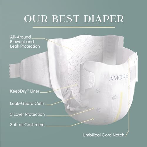 Pampers AMORE, Size 0, Our Best Diaper, 1 Pack (Count of 76) - 4