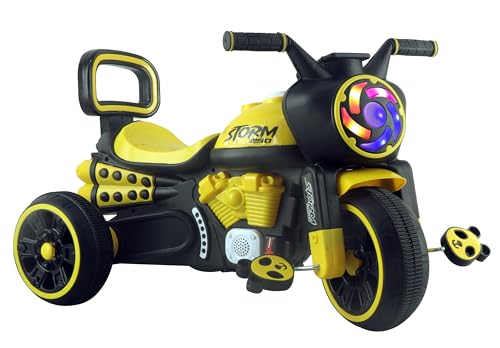 Image of Joyride Storm 250 Bike Pedal Tricycles for Kids 1 to 3 Years| Kids Cycle with Musical Horn, Lights, EVA Wheels | Baby Cycle |Fun Outdoor Trike for Kids for 2 Years |4 Colors (Yellow)