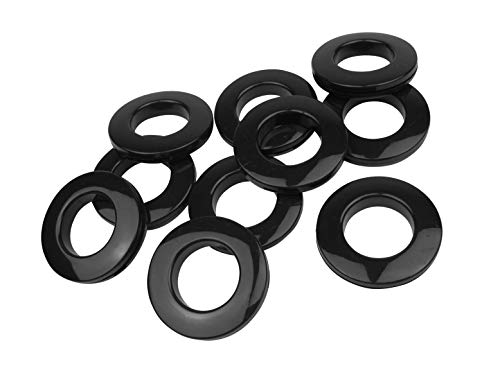 Stoffösen für Stoffloch Ø 24 mm, verwendbar für alle Stoffstärken, 10 Stück, Kunststoff, schwarz Cover