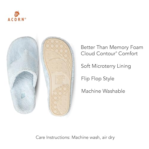 Acorn String spa pour femme avec chaussons en mousse à mémoire de forme de qualité supérieure, bleu poudré, 42/44 EU – vue 4