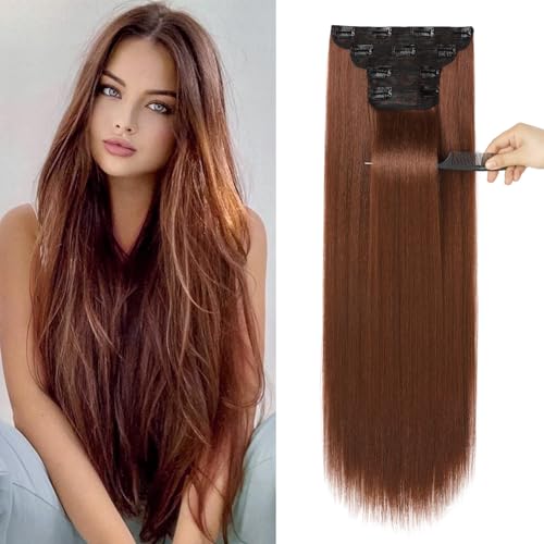 REECHO 28" Straight Long 4 PCS Set Thick Clip in