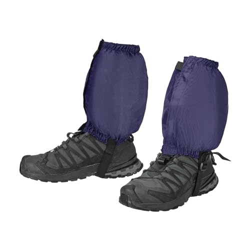 PATIKIL Leg Gaiters, Waterproof Shoe Covers Hiking Gaiters Adjustable Snow Boot Gaiter for Hiking Walking, Climbing, Navy Blue - Image 2