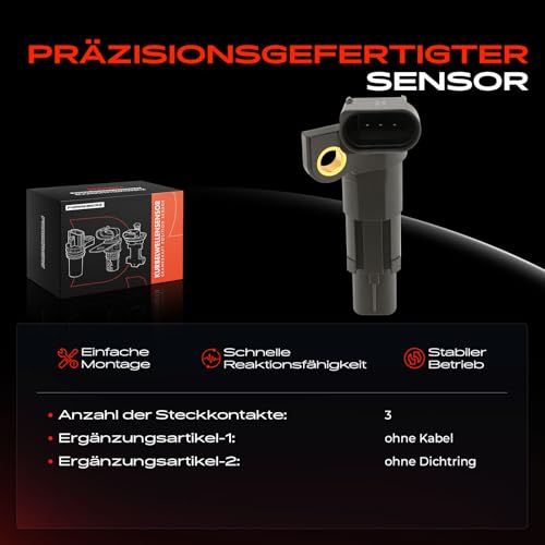 Frankberg Impulsgeber Kurbelwelle Kurbelwellensensor für Cordoba 6L2 Ibiza 6L1 6J1 6J5 6J8 6P1 6P5 6P8 Fabia 6Y2 6Y3 6Y5 542 545 Rapid NH1 NH3 Roomster 5J Polo 6R 9N 2001-2015 03D906433A