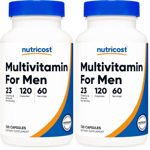 Nutricost Multivitamin for Men 120 Capsules, Vitamins and Minerals (Pack of 2): retailer-supplied image