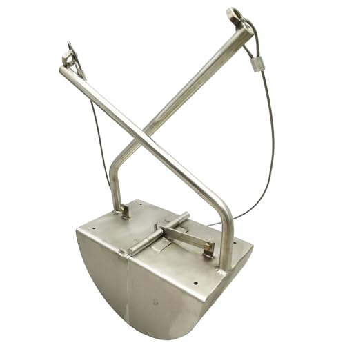 EQCOTWEA Stainless Steel Bottom Sampler Grab-Type Bucket Mud Sampler Van Grab Lake Bottom Sludge Sampling with Aluminum Box 3L