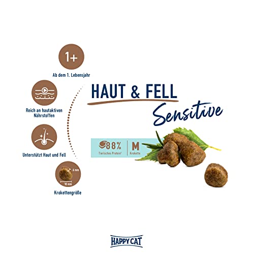 Happy Cat Trockenfutter Sensitive Haut & Fell 70600 mit Huhn 1,3 kg