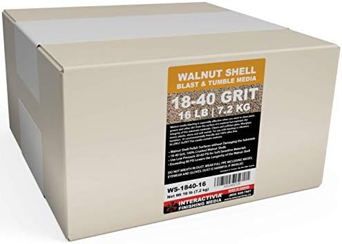 16 lbs or 7.2 kg Ground Walnut Shell Media 18-40 Grit - Fine Walnut Shells for Tumbling, Vibratory Or Blasting