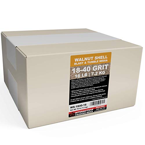 16 lbs or 7.2 kg Ground Walnut Shell Media 18-40 Grit - Fine Walnut Shells for Tumbling Vibratory Or Blasting