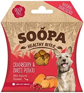 Soopa Cranberry and Sweet Potato Healthy Bites Dog Treat, 50 g (Pack of 1)