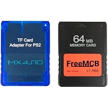 whiteeeen MX4 ISO TF Card Reader Adapter and 64MB Memory Card Boot Free Mcboot for PS2
