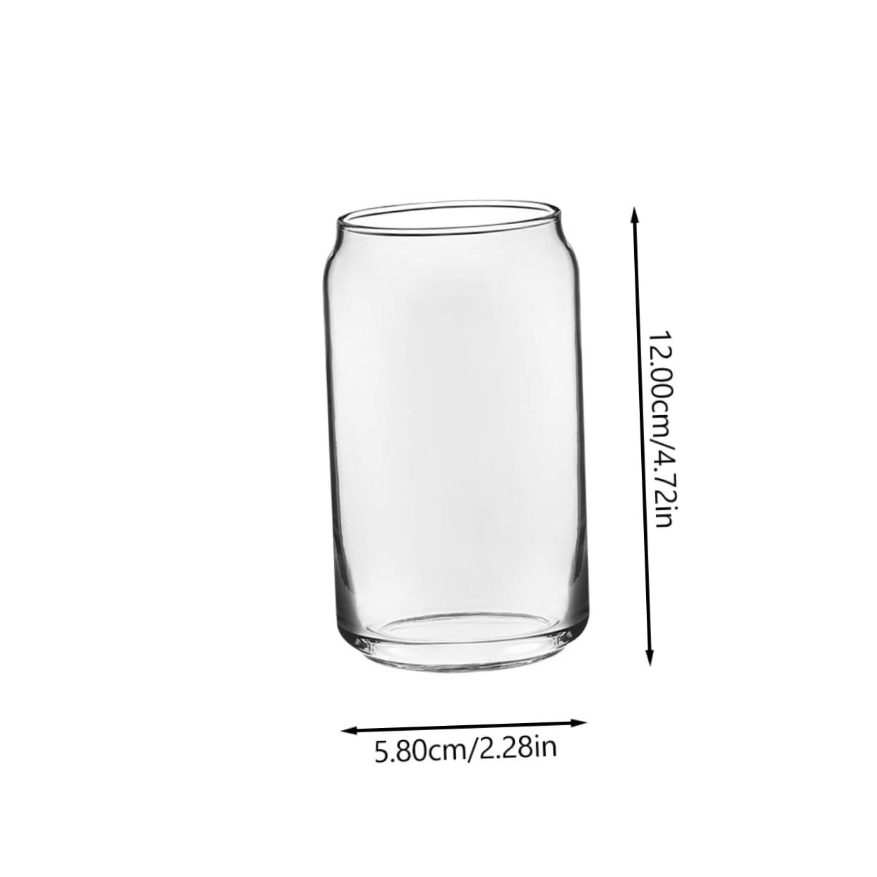 Mikinona 6pcs Glass Water Cup Can Shaped Glasses Clear Coffee Mug Drinking Can Glasses Vodka Glasses Clear Glasses Wine Goblet Beverage Cup Goblet Cup Cocktail Glasses Transparent re-usable