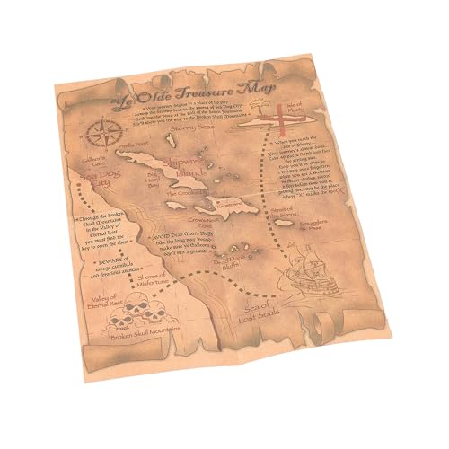 Bristol Novelty Mapa do tesouro de piratas, multicolorido, tamanho único (BA997)