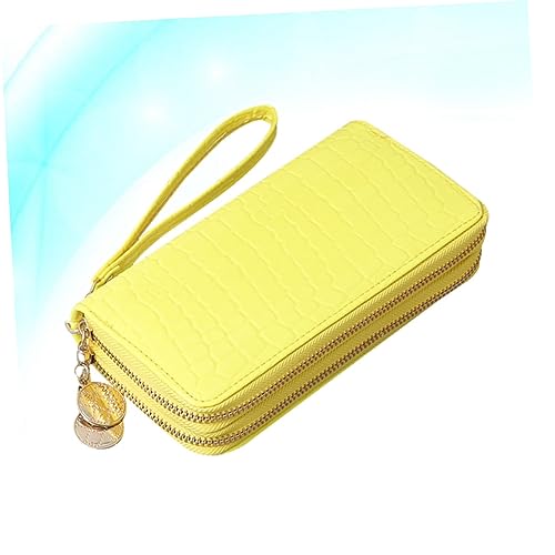 Vintage Style Women Wallet Patent Leather Long Zipper Purse Secure Storage for Cash Cards Phones for Her3