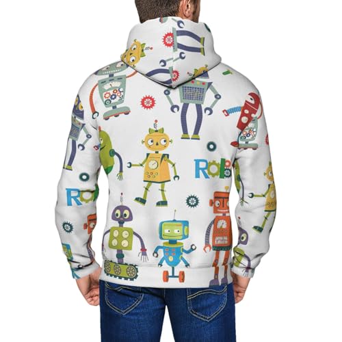 Sweat à capuche robot homme : fini le froid avec ce pull décontracté ultra doux - 7