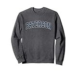 paterson new jersey nj design vintage sport navy design felpa