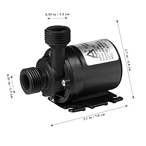 ULTECHNOVO 2 Pack DC 12 V Brushless Submersible Water Pump, Ultra Quiet Water Pump, 800 L/H 5 for Fish Ponds Aquariums - Image 2