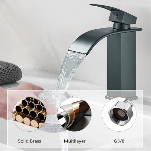 Mitigeur cascade de salle de bain en acier inox économe en eau chaude et froide - 5