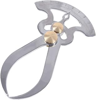 FOYTOKI Stainless Steel Thickness Gauge Spring Tool Stainless Steel Outside Calipers Inside Groove Caliper Inside Dial Caliper Jewelry Measure Tool Calipers for Woodworking Divider Silver