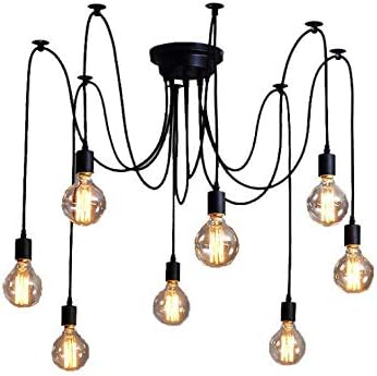 Miniatura 2 de Lámpara de araña de techo, iluminación colgante, lámpara de iluminación clásica antigua ajustable para bricolaje, moderna y elegante, industrial,